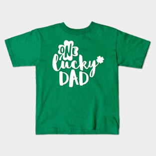One Lucky Dad Funny St Patrick Day Kids T-Shirt